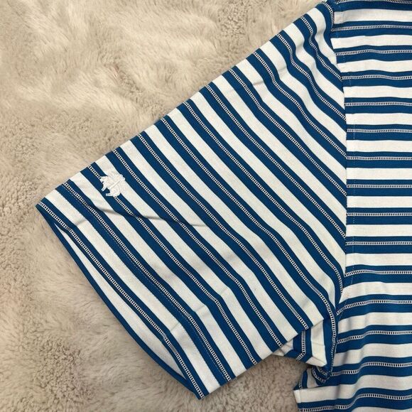 Brooks Brothers Polo Shirt Mens XL Mercerized Cotton Blend Blue Stripe Golf - Picture 4 of 8